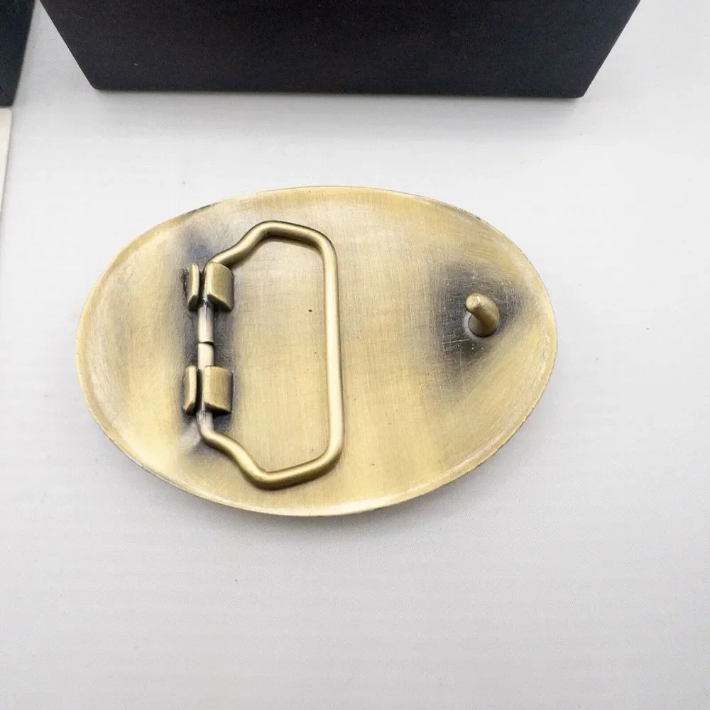 NRA Gold‎ Eagle Belt Buckle In Box With COA